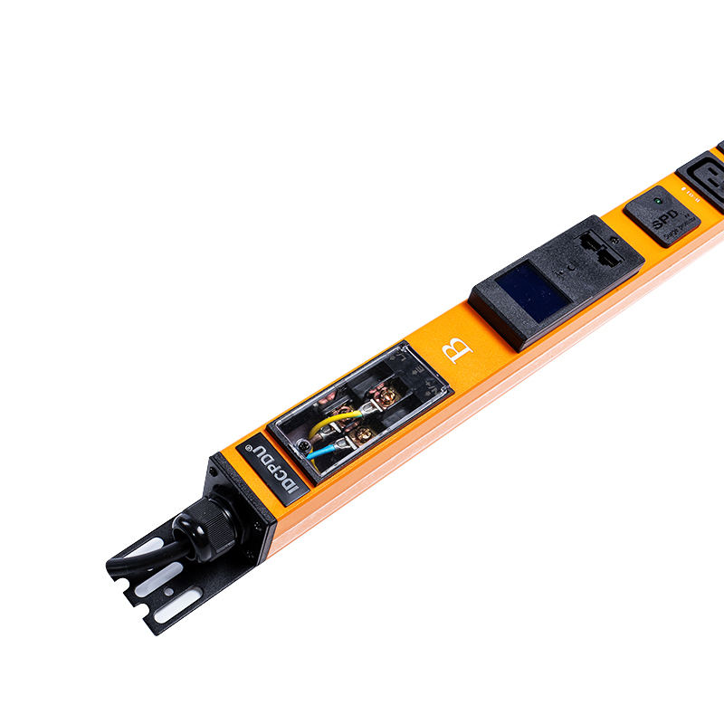 22 Ổ cắm IEC C13 IEC C19 1.5U Bảo vệ chống sét PDU Cài đặt dọc Giá đỡ được trang bị đồng hồ đo RS485 có thể thay thế nóng PDU