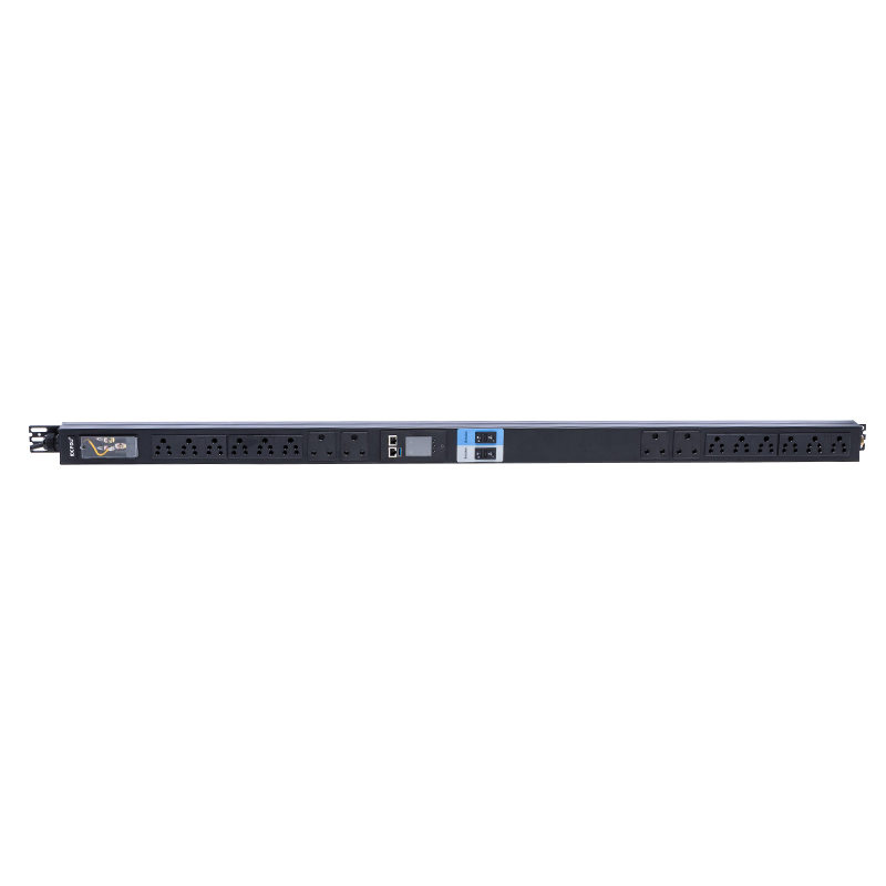 Ổ cắm Nam Phi 16 Ổ cắm 1.5U Bộ ngắt mạch từ chất lỏng Giá đỡ thông minh TCP/IP dọc PDU