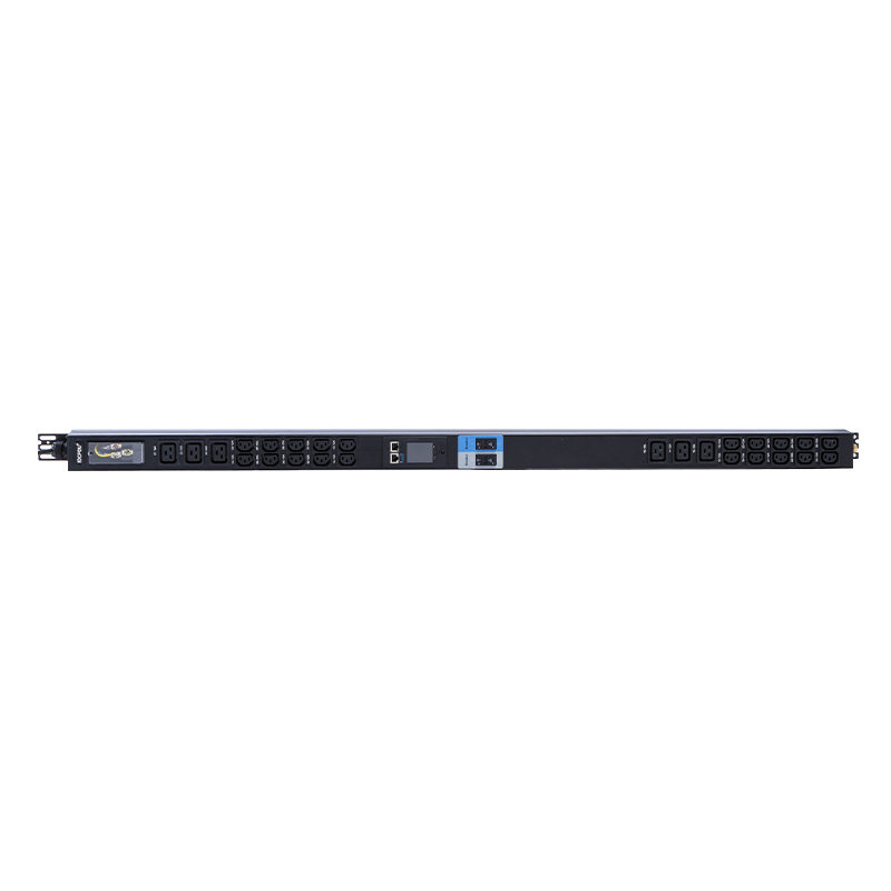 Giá đỡ thông minh TCP/IP PDU 26 Ổ cắm IEC C13 /C19 1.5U Bộ ngắt mạch từ chất lỏng dọc