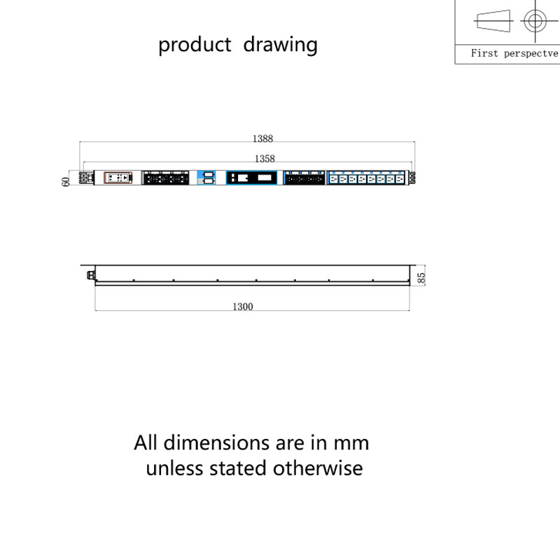 16-Ổ cắm C13 C19 Bộ ngắt cảm biến TCP/IP dọc Hoa Kỳ eco Smart Rack Pdu