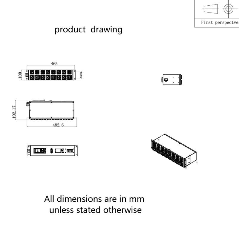 Bộ ngắt cảm biến TCP/IP dọc 16 ổ cắm C13 C19 2U eco Smart Rack Pdu