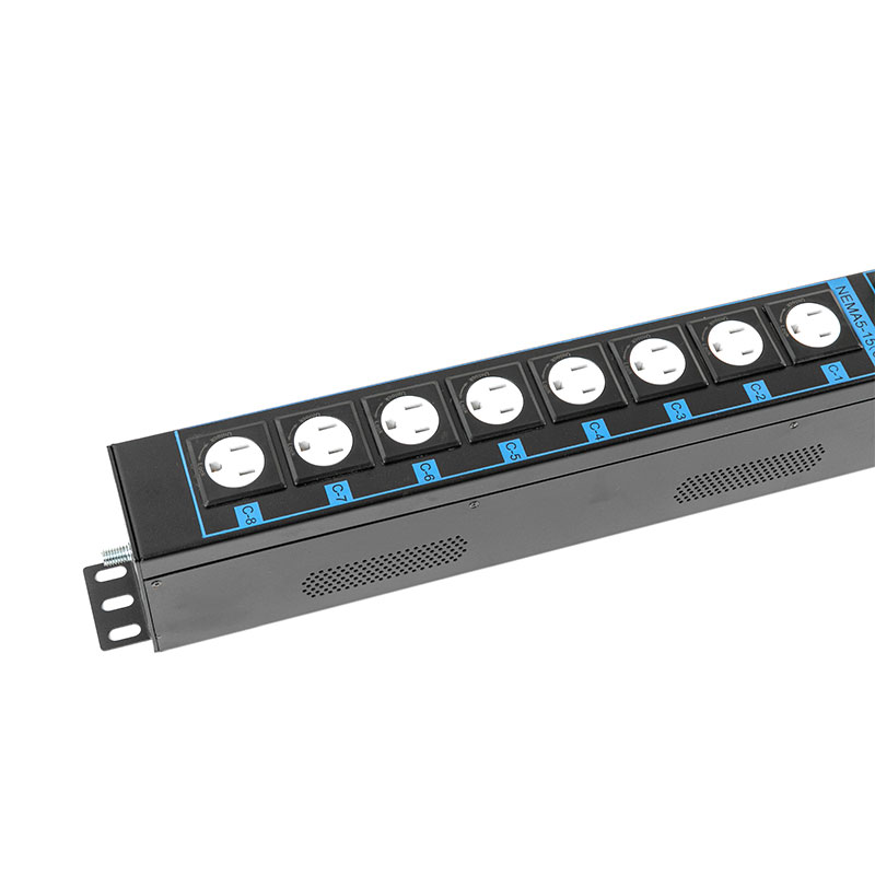 16-Ổ cắm C13 C19 Bộ ngắt cảm biến TCP/IP dọc Hoa Kỳ eco Smart Rack Pdu