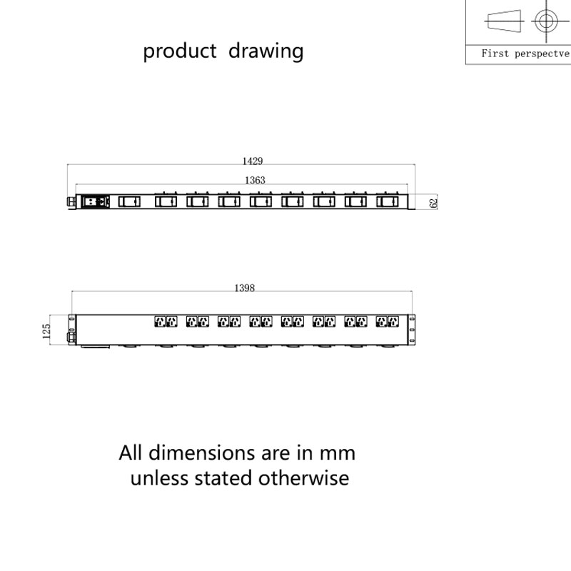 Giá chuyển đổi cầu dao dọc 16 ổ cắm Pdu