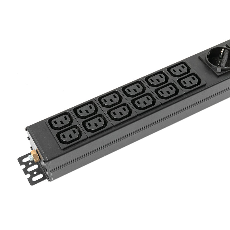 27-Ổ cắm C13x12 Germanyx15 Bộ ngắt vôn kế dòng điện dọc Giá đỡ Pdu