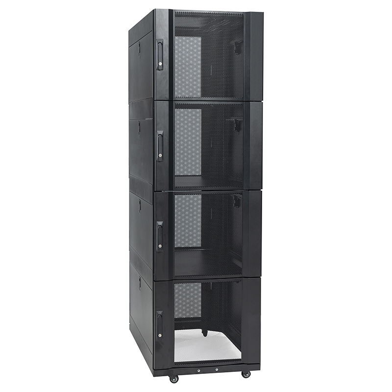 Tủ Rack 4 Ngăn Cửa đục lỗ Đen 42U 47U