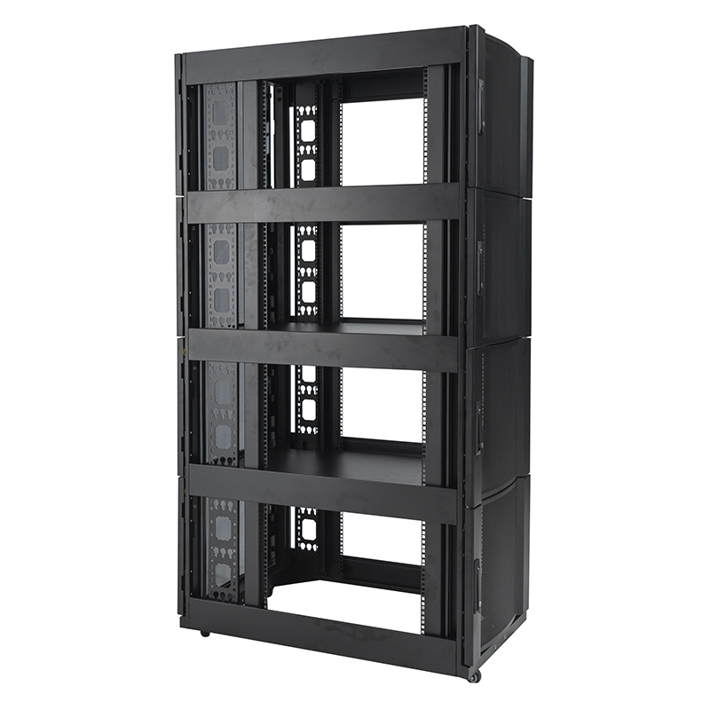 Tủ Rack 4 Ngăn Cửa đục lỗ Đen 42U 47U